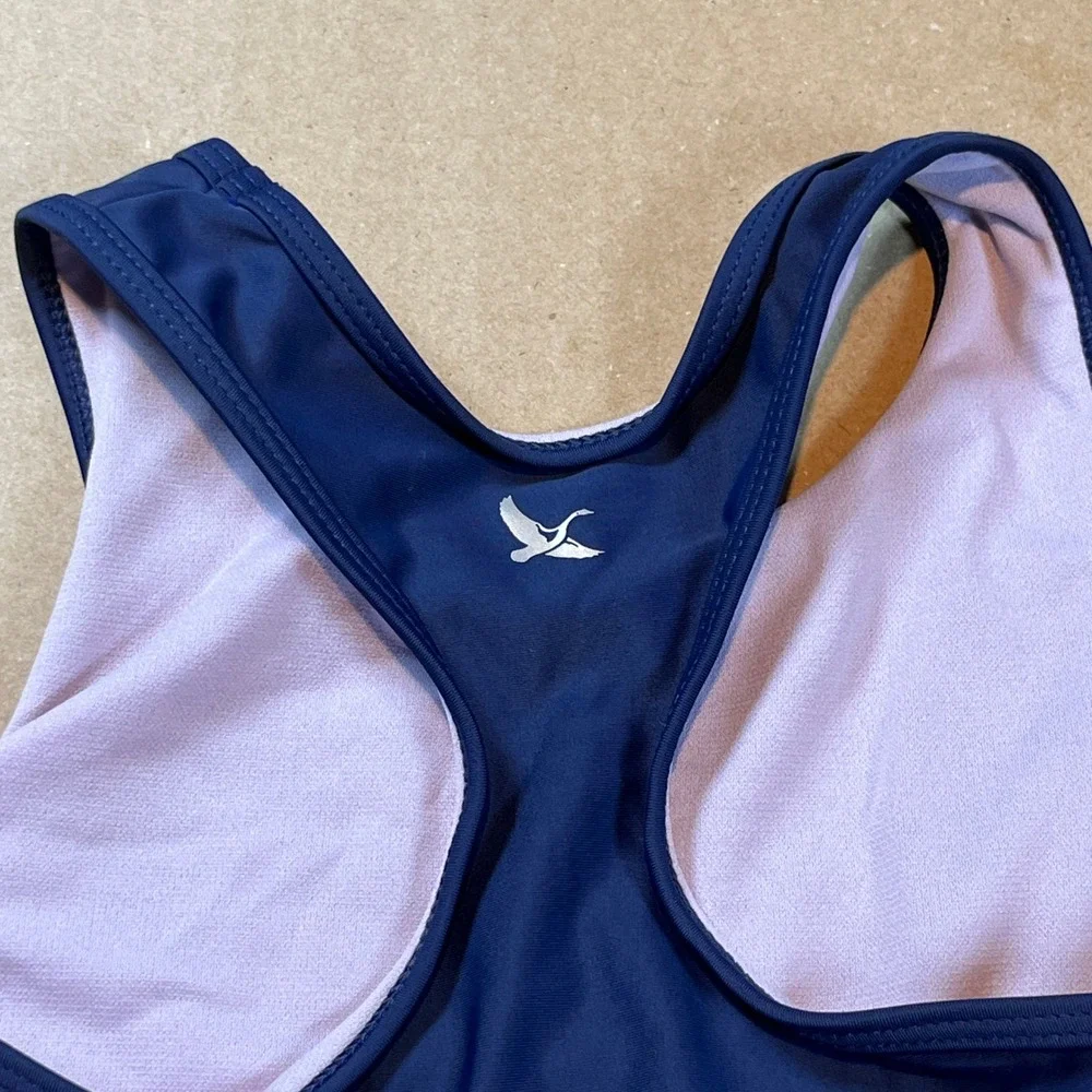 Eddie Bauer Kids Medieval Blue Tankini Swim Top EB000348C Navy Racerback M 10/12